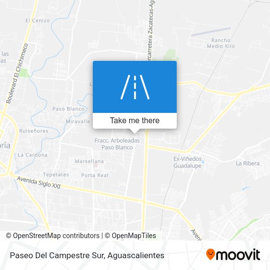 Paseo Del Campestre Sur map