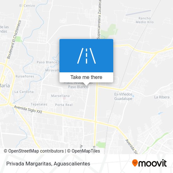 Privada Margaritas map