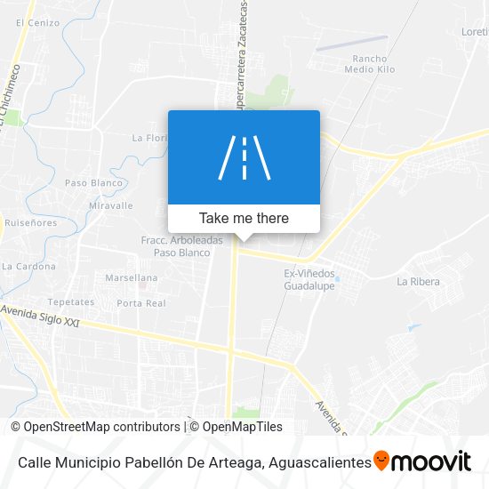 Mapa de Calle Municipio Pabellón De Arteaga