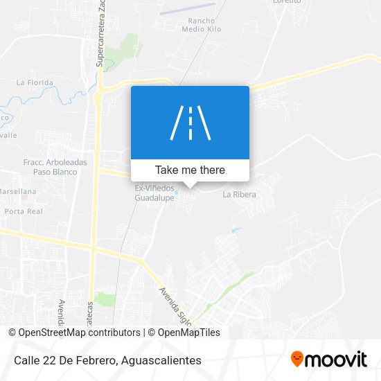 Calle 22 De Febrero map