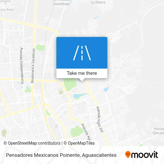 Pensadores Mexicanos Poinente map