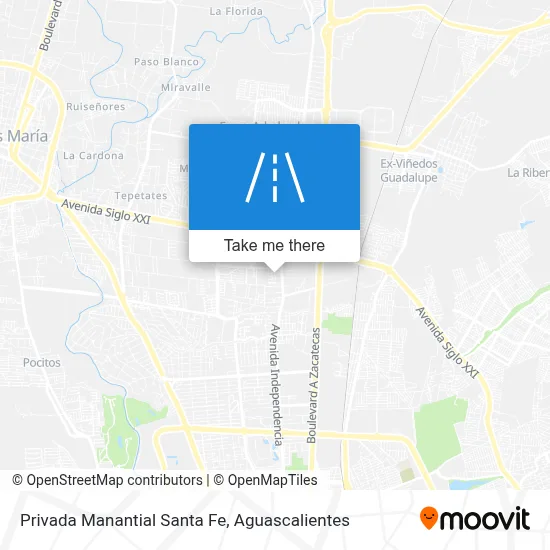 Privada Manantial Santa Fe map