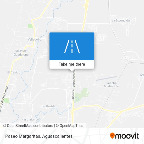 Paseo Margaritas map