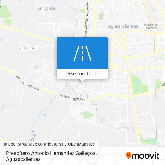 Presbítero Antonio Hernandez Gallegos map