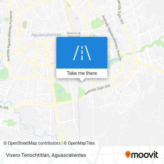 Vivero Tenochtitlán map