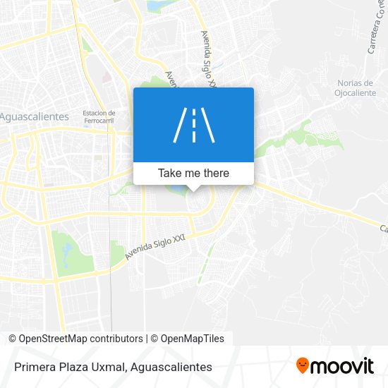 Primera Plaza Uxmal map