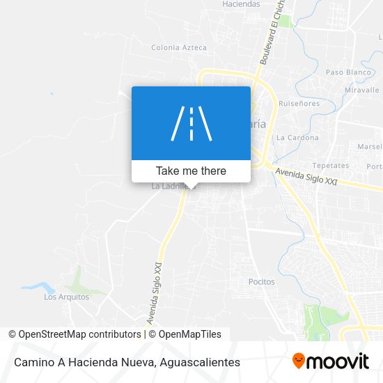 Camino A Hacienda Nueva map