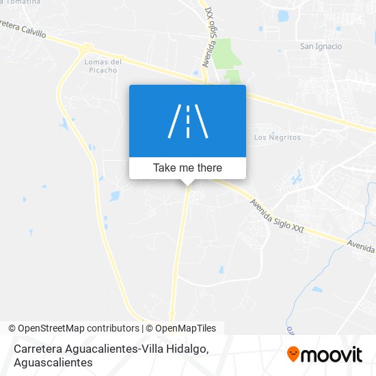 Carretera Aguacalientes-Villa Hidalgo map