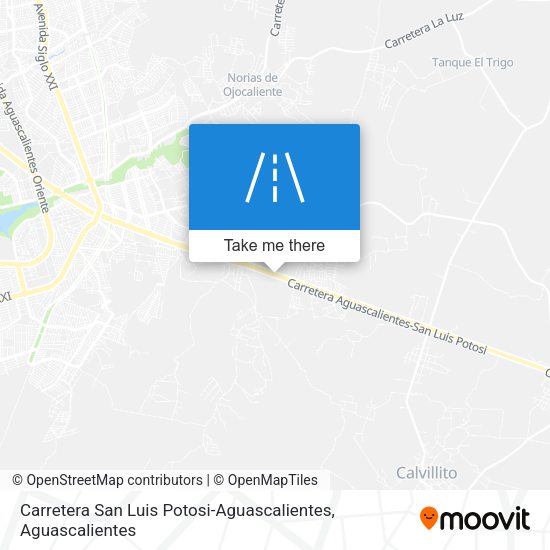 Mapa de Carretera San Luis Potosi-Aguascalientes