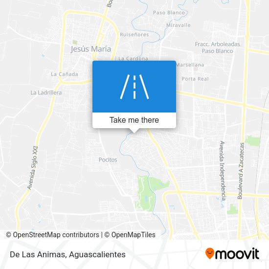 De Las Animas map
