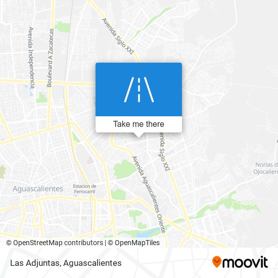 Las Adjuntas map