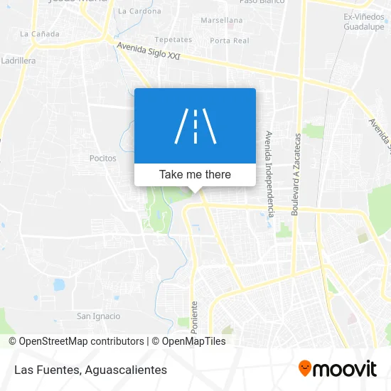 Las Fuentes map