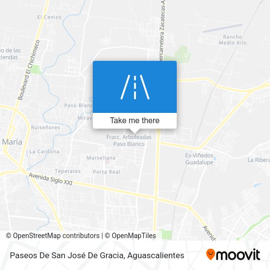 Paseos De San José De Gracia map