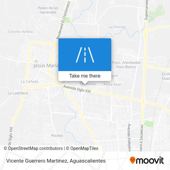 Mapa de Vicente Guerrero Martinez