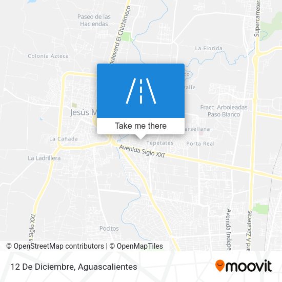 12 De Diciembre map