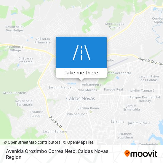 Mapa Avenida Orozimbo Correa Neto