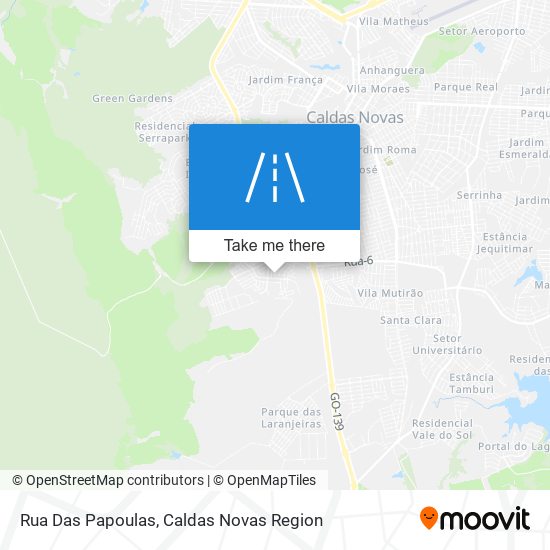 Mapa Rua Das Papoulas