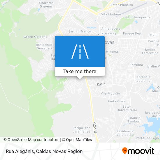 Mapa Rua Alegânis