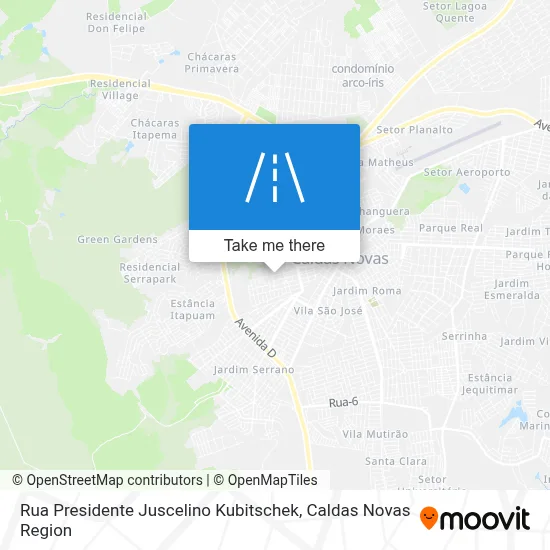 Rua Presidente Juscelino Kubitschek map