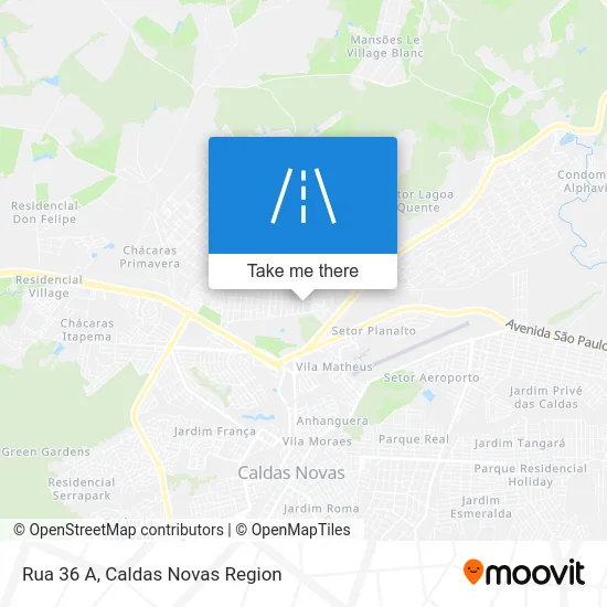 Rua 36 A map