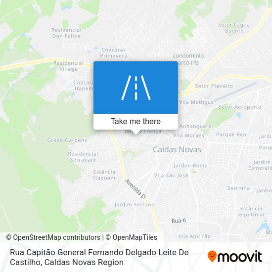 Rua Capitão General Fernando Delgado Leite De Castilho map