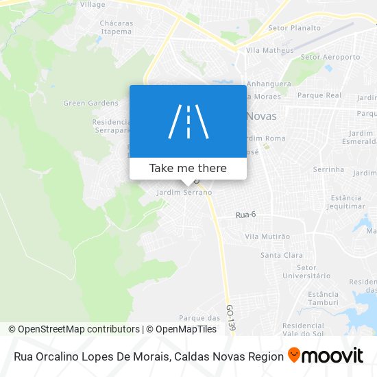 Mapa Rua Orcalino Lopes De Morais