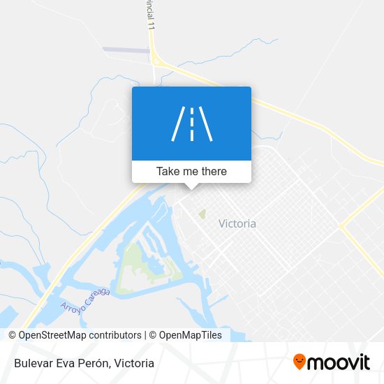 Mapa de Bulevar Eva Perón