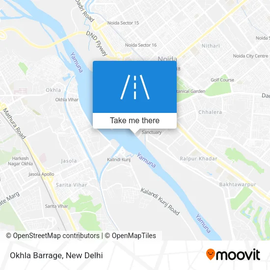 Okhla Barrage map