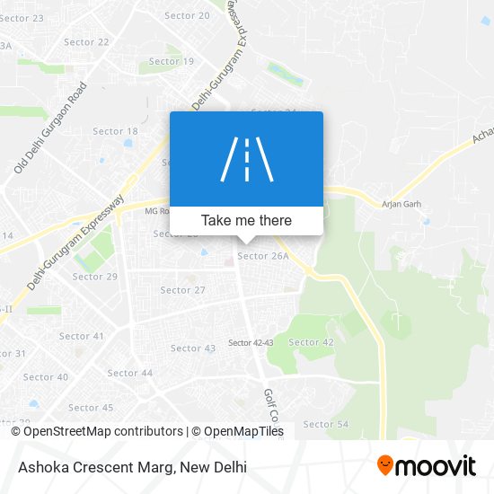 Ashoka Crescent Marg map