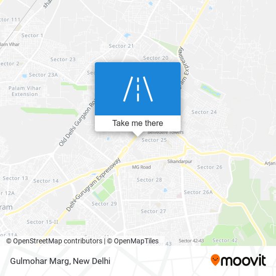 Gulmohar Marg map