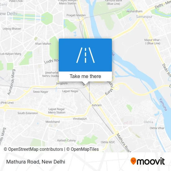 Mathura Road map