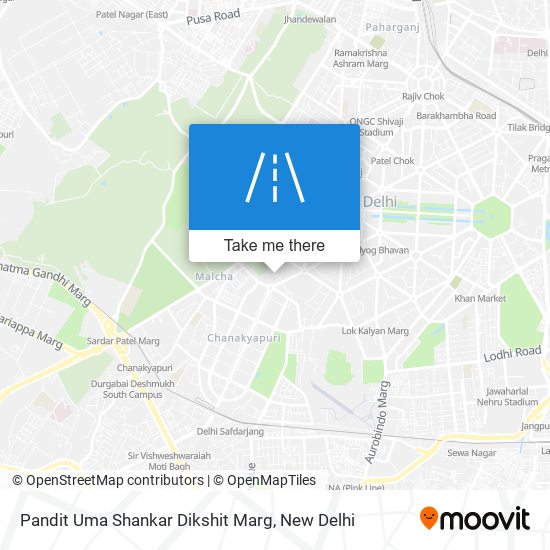 Pandit Uma Shankar Dikshit Marg map
