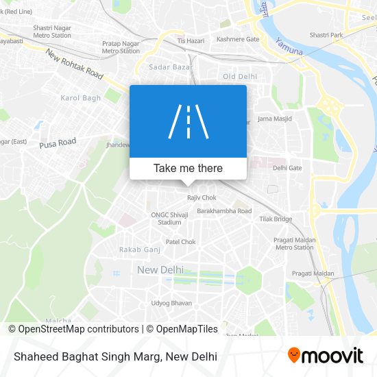 Shaheed Baghat Singh Marg map