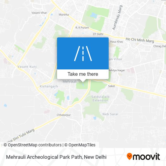 Mehrauli Archeological Park Path map