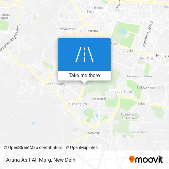 Aruna Asif Ali Marg map