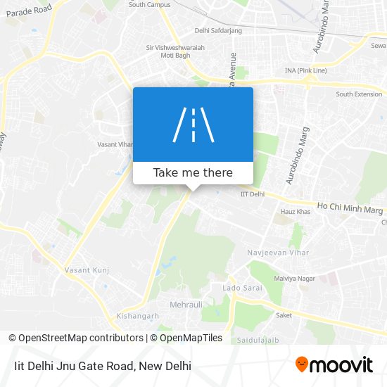 Iit Delhi Jnu Gate Road map