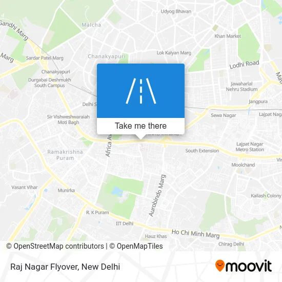 Raj Nagar Flyover map