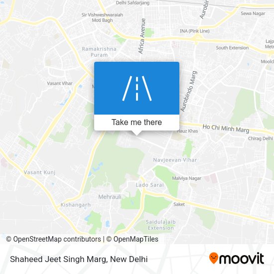 Shaheed Jeet Singh Marg map