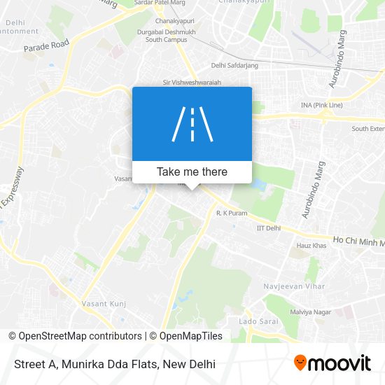 Street A, Munirka Dda Flats map