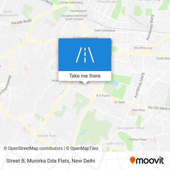 Street B, Munirka Dda Flats map