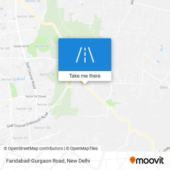 Faridabad-Gurgaon Road map