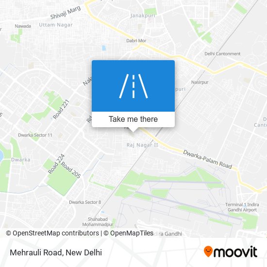 Mehrauli Road map