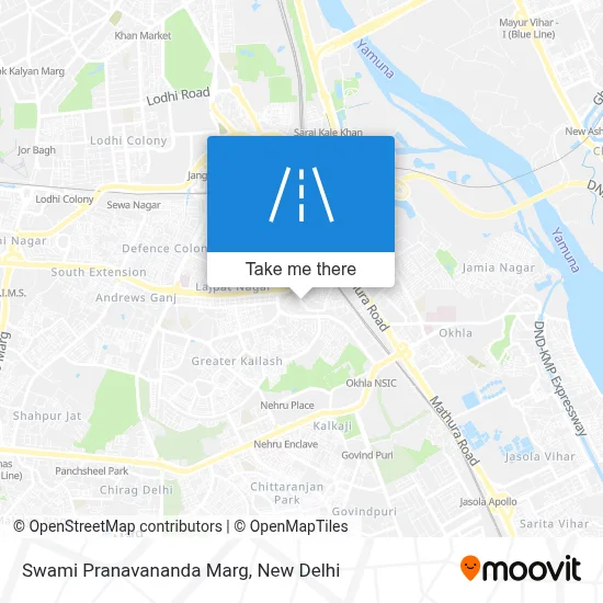 Swami Pranavananda Marg map