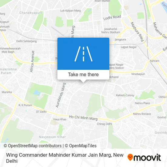 Wing Commander Mahinder Kumar Jain Marg map
