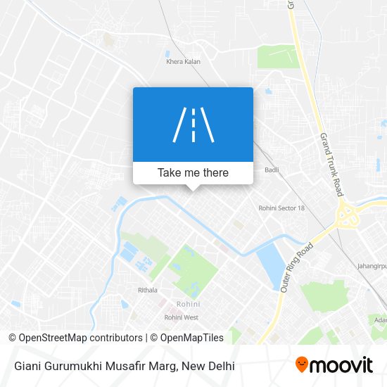 Giani Gurumukhi Musafir Marg map