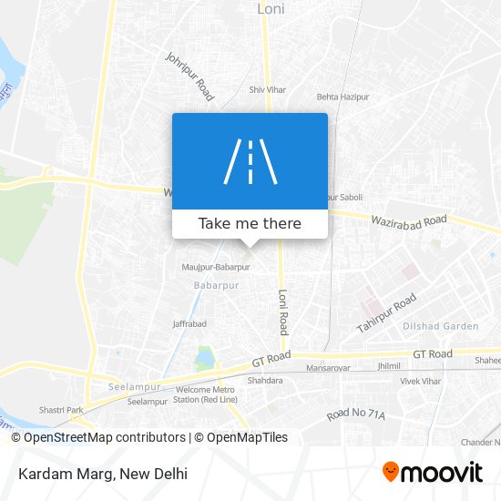 Kardam Marg map