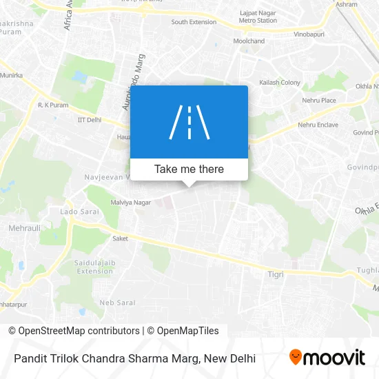 Pandit Trilok Chandra Sharma Marg map