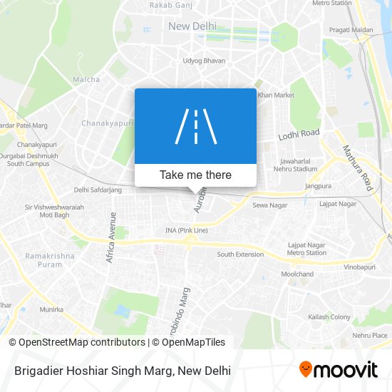 Brigadier Hoshiar Singh Marg map