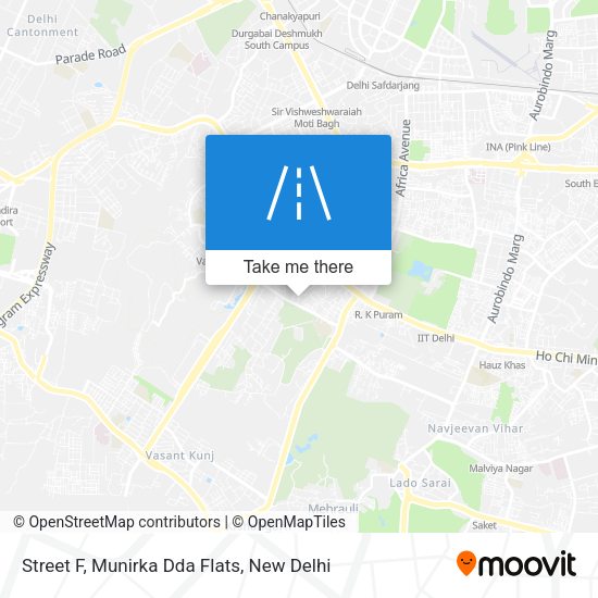 Street F, Munirka Dda Flats map