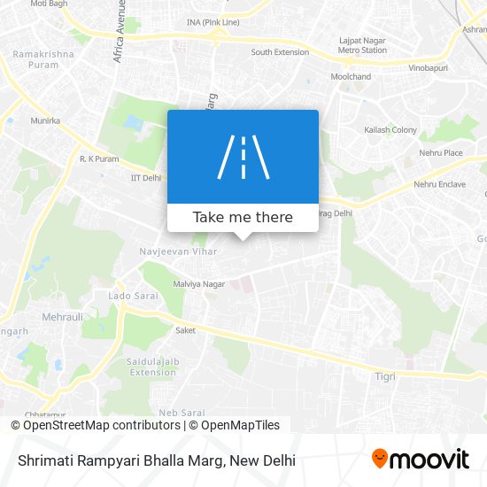 Shrimati Rampyari Bhalla Marg map